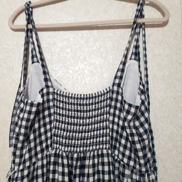 J. Crew Black and White Ruched Ruffled Maxi Sundress..SIZE:12T - Picture 10 of 15